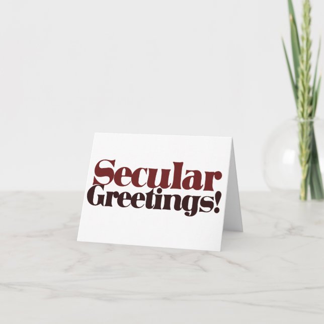 Cartes Pour Fêtes Annuelles Salutations laïques (Devant)