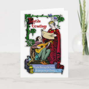 Cartes Pour Fêtes Annuelles Salutations médiévales de Noël