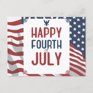 Cartes Pour Fêtes Annuelles Salutations patriotiques épangées d'étoiles