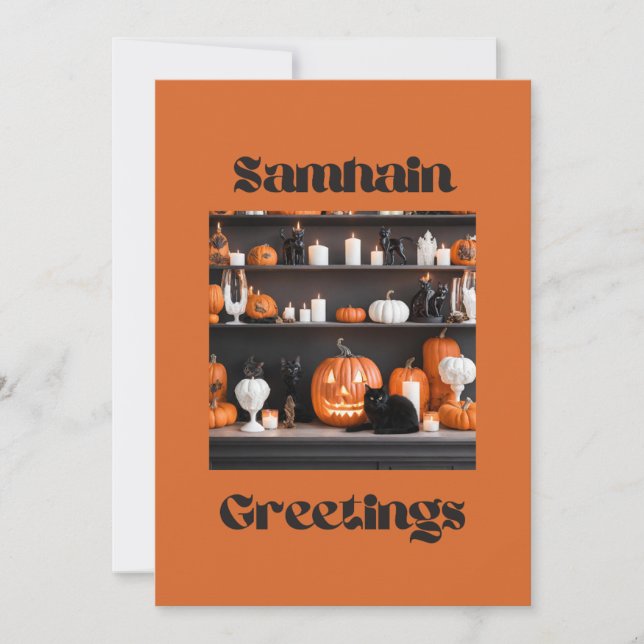Cartes Pour Fêtes Annuelles Salutations Samhain (Devant)