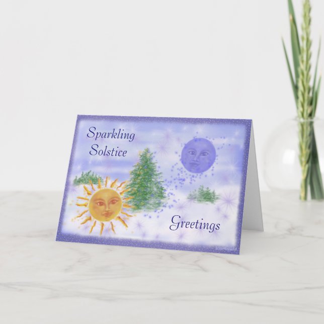 Cartes Pour Fêtes Annuelles Salutations solstice (Devant)