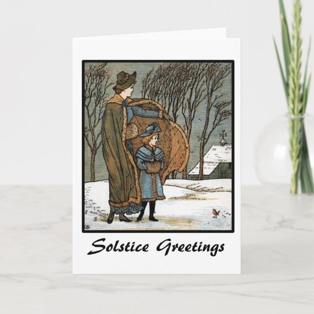 Cartes Pour Fêtes Annuelles Salutations solstice (Devant)