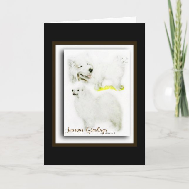 Cartes Pour Fêtes Annuelles Samoyed (Devant)