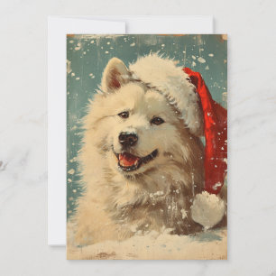 Cartes Pour Fêtes Annuelles Samoyed noël