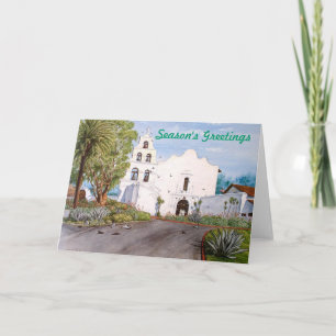 CARTES POUR FÊTES ANNUELLES SAN DIEGO MISSION DE ALCALA, LA CALIFORNIE