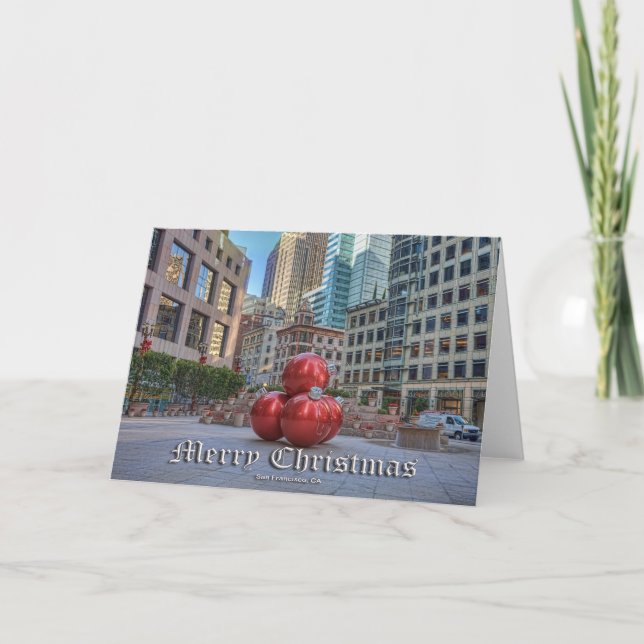 CARTES POUR FÊTES ANNUELLES SAN FRANCISCO NOËL #1 (Devant)