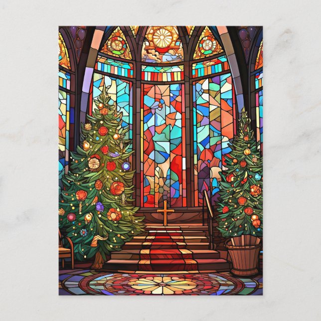 Cartes Pour Fêtes Annuelles Sanctuaire de l'église à Noël (Devant)