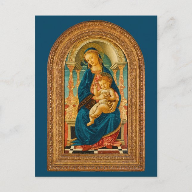 Cartes Pour Fêtes Annuelles Sandro Botticelli Madonna and Child c 1470 (Devant)