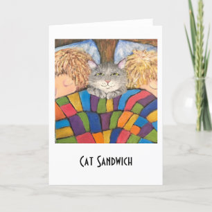 Cartes Pour Fêtes Annuelles Sandwich à chat
