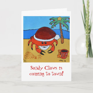 Cartes Pour Fêtes Annuelles Sandy Claws par Joel Anderson