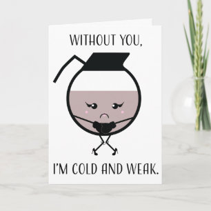 Cartes Pour Fêtes Annuelles Sans vous amour de café