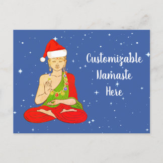 Cartes Pour Fêtes Annuelles Santa Buddha Namaste Personnalisable