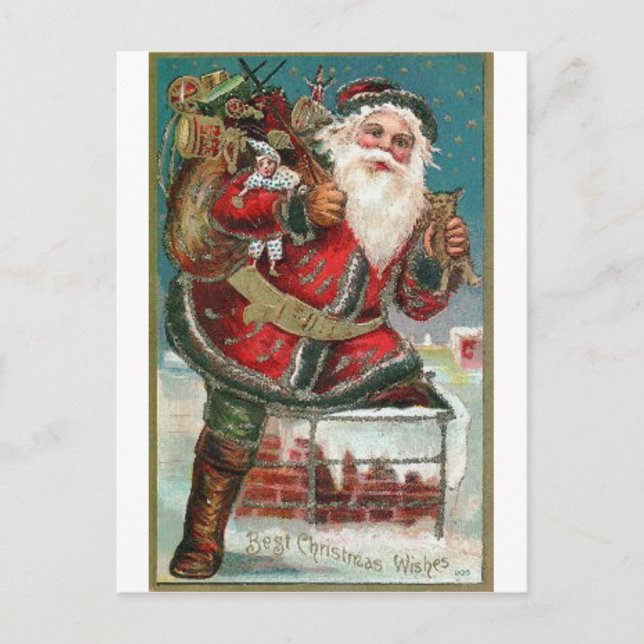Cartes Pour Fêtes Annuelles Santa Claus (Devant)