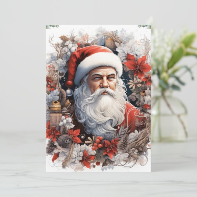 Cartes Pour Fêtes Annuelles Santa Claus (Debout devant)