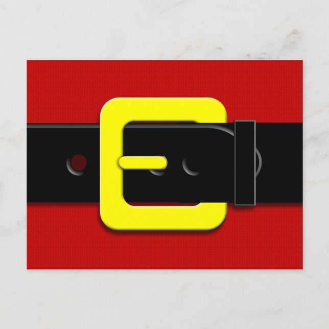 Cartes Pour Fêtes Annuelles Santa Claus Belt Buckle (Devant)