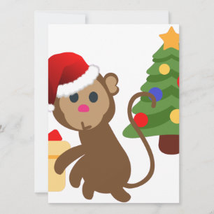 Cartes Pour Fêtes Annuelles santa claus monkey emoji