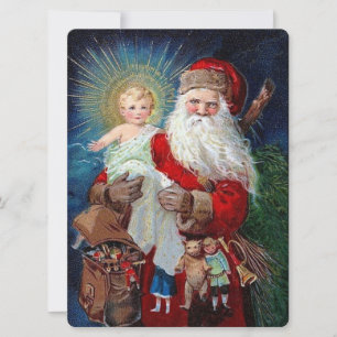 Cartes Pour Fêtes Annuelles Santa Claus with Christ Child