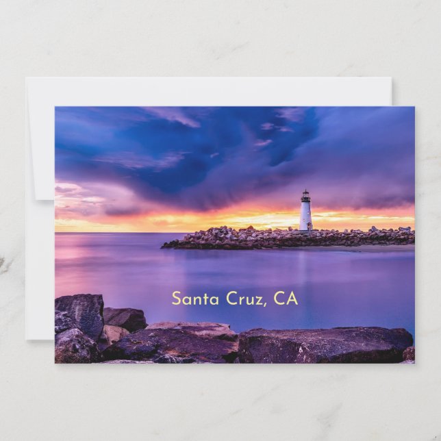 Cartes Pour Fêtes Annuelles Santa Cruz, CA lighthouse (Devant)