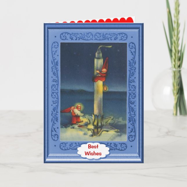 Cartes Pour Fêtes Annuelles Santa modernes vont par la fusée (Devant)