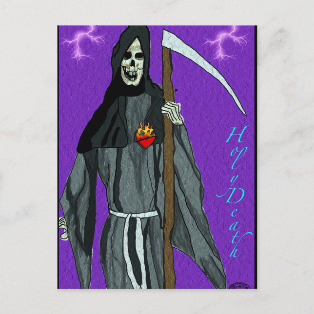 Cartes Pour Fêtes Annuelles Santa Muerte (Devant)
