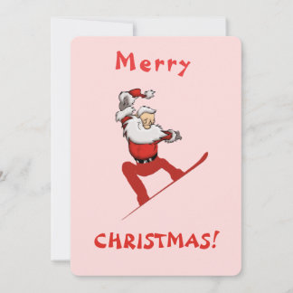 Cartes Pour Fêtes Annuelles Santa skateboardant