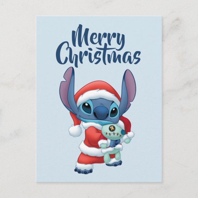 Cartes Pour Fêtes Annuelles Santa Stitch Holiday - Mele Kalikimaka d'Hawaï (Devant)