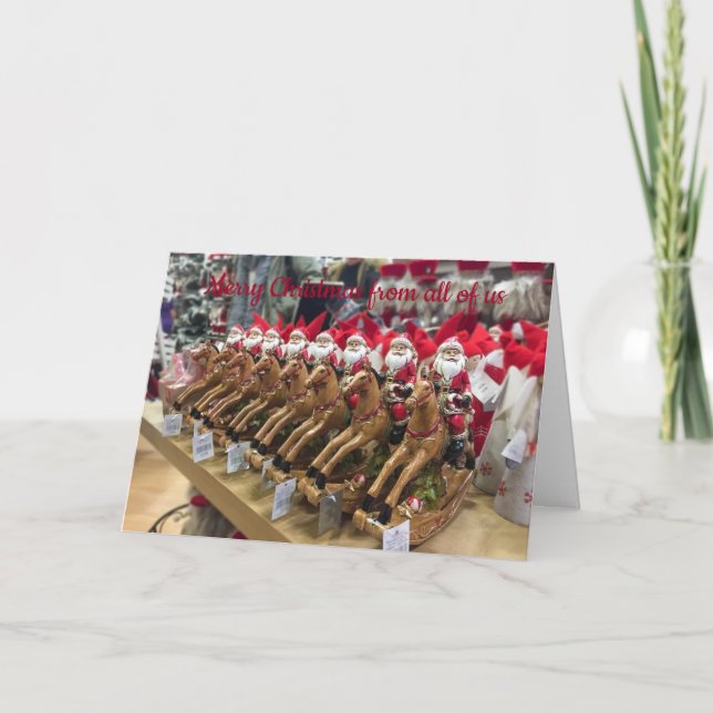 Cartes Pour Fêtes Annuelles Santas en ligne voeux de Noël (Devant)