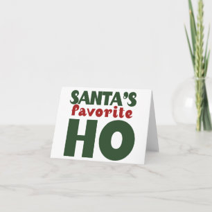 Cartes Pour Fêtes Annuelles Santas Favori HO drôle design de noël