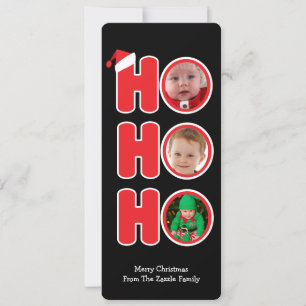 Cartes Pour Fêtes Annuelles Santas Ho Ho Ho Christmas Photo personnalisée