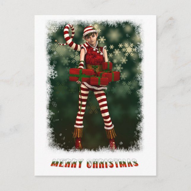 Cartes Pour Fêtes Annuelles Santas Little Helper Sophie (Devant)