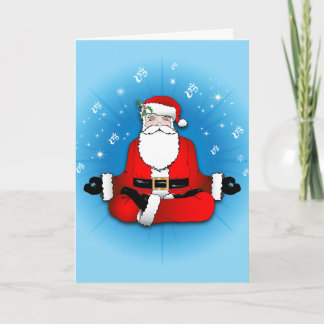 Cartes Pour Fêtes Annuelles Santa's Meditation Card
