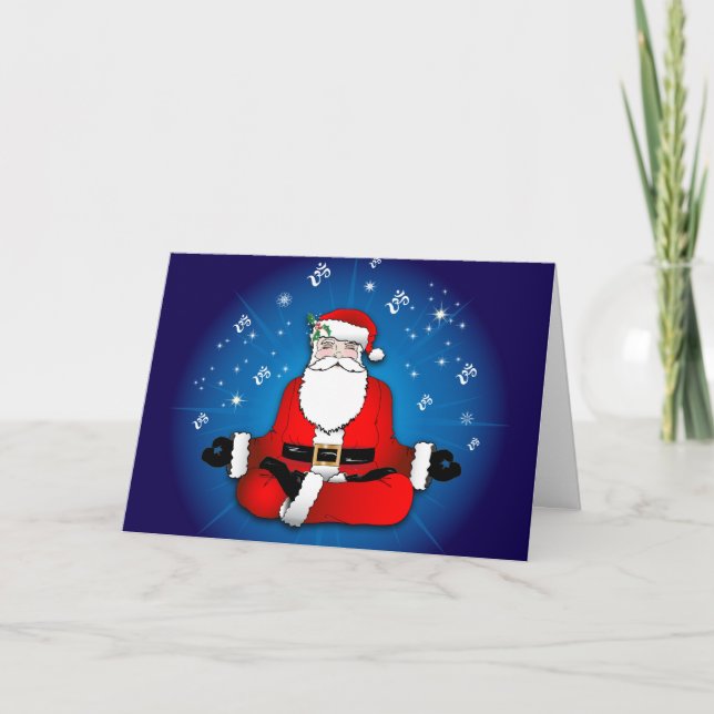 Cartes Pour Fêtes Annuelles Santa's Meditation Holiday Card (Devant)