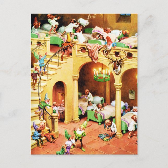 Cartes Pour Fêtes Annuelles Santa's North Pole Elf Dormitory (Devant)
