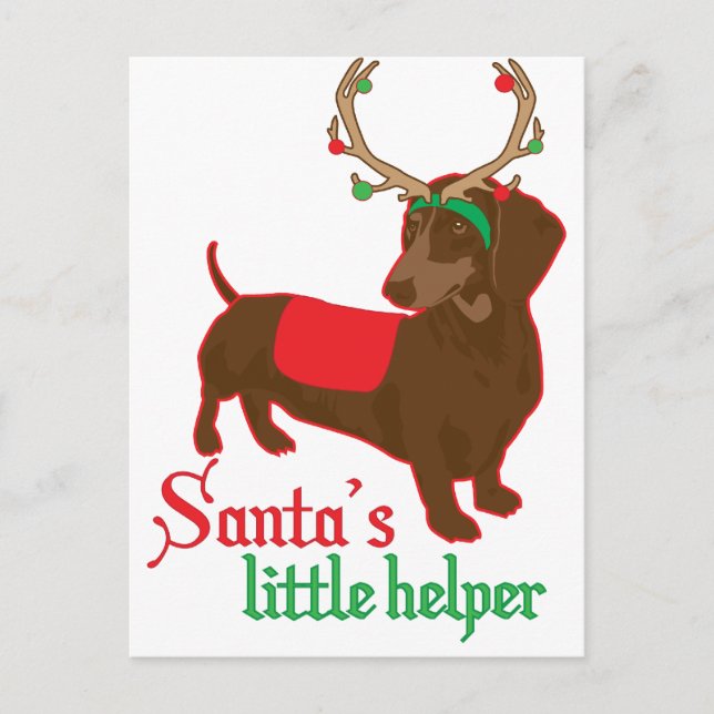 Cartes Pour Fêtes Annuelles santas petit aide (Devant)
