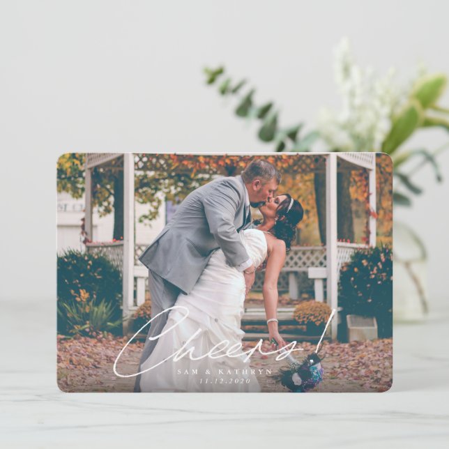 Cartes Pour Fêtes Annuelles Santé! Photo du Nouvel An Marié (Debout devant)