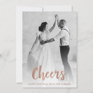Cartes Pour Fêtes Annuelles Santé   Rose Gold Happy New Year Photo
