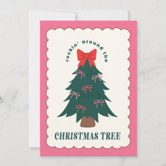 Cartes Pour Fêtes Annuelles Sapin de Noël aux Nœuds Papillon