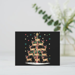 Cartes Pour Fêtes Annuelles Sapin de Noël Cerf Drôle de Vacances Mignon Renne 