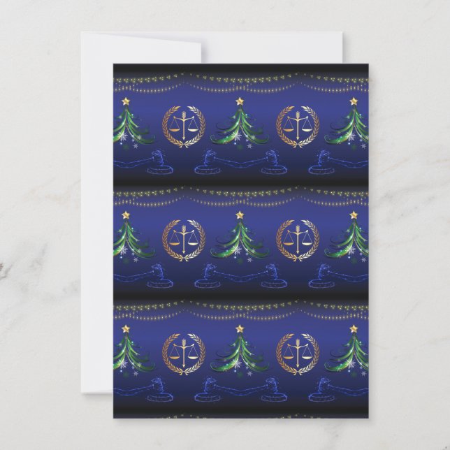 Cartes Pour Fêtes Annuelles Sapin de Noël d'avocat Élégant (Devant)