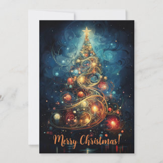 Cartes Pour Fêtes Annuelles Sapin de Noël fantaisiste