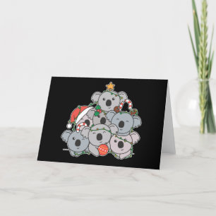 Cartes Pour Fêtes Annuelles Sapin de Noël Koala Drôle Animal Noël Vacances
