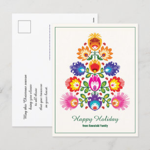 Cartes Pour Fêtes Annuelles 🎄 sapin de Noël - style folklorique