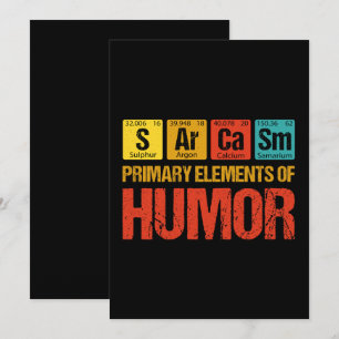 Cartes Pour Fêtes Annuelles Sarcasme Éléments principaux de l'Humour