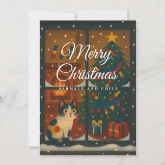 Cartes Pour Fêtes Annuelles Sarmale and Chill Christmas Card