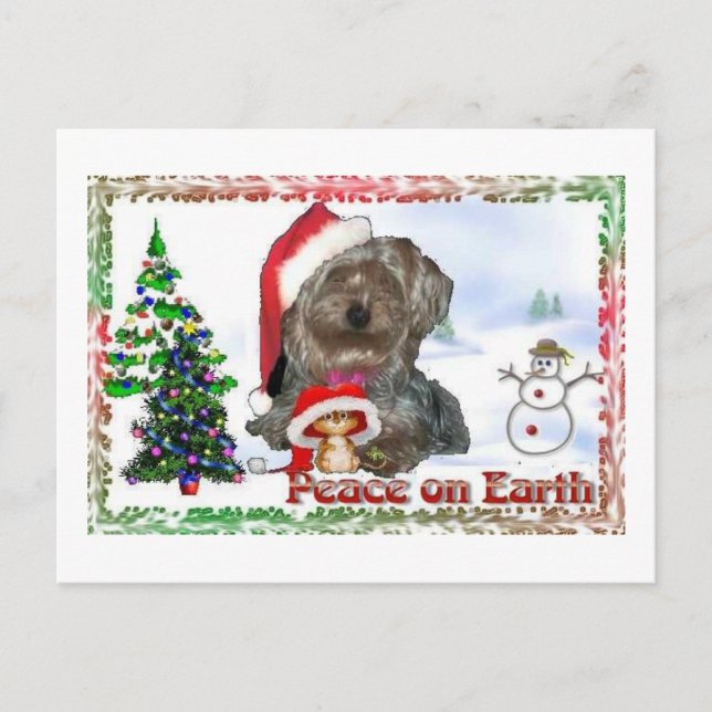 Cartes Pour Fêtes Annuelles Sasha Sydney Silky Dog Mouse cadeaux de vacances (Devant)