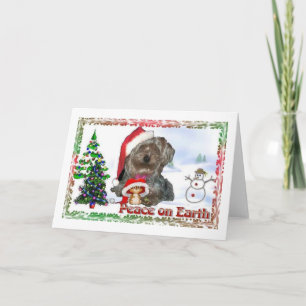 Cartes Pour Fêtes Annuelles Sasha Sydney Silky Dog Mouse cadeaux de vacances