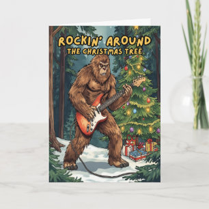 Cartes Pour Fêtes Annuelles Sasquatch en train de faire Rockin' Around the Chr