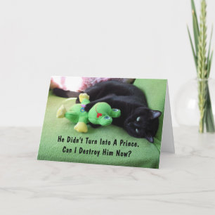 Cartes Pour Fêtes Annuelles Sassy Cat & Froggy Valentine's Day Card