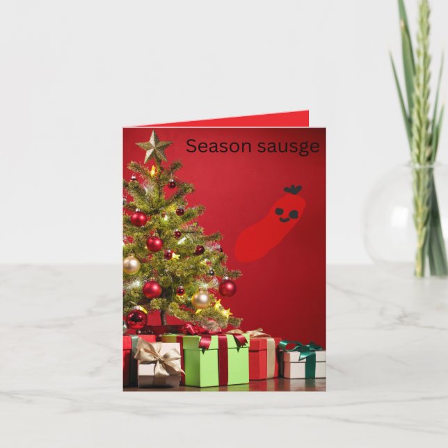 Cartes Pour Fêtes Annuelles Saucisse de saison (Devant)