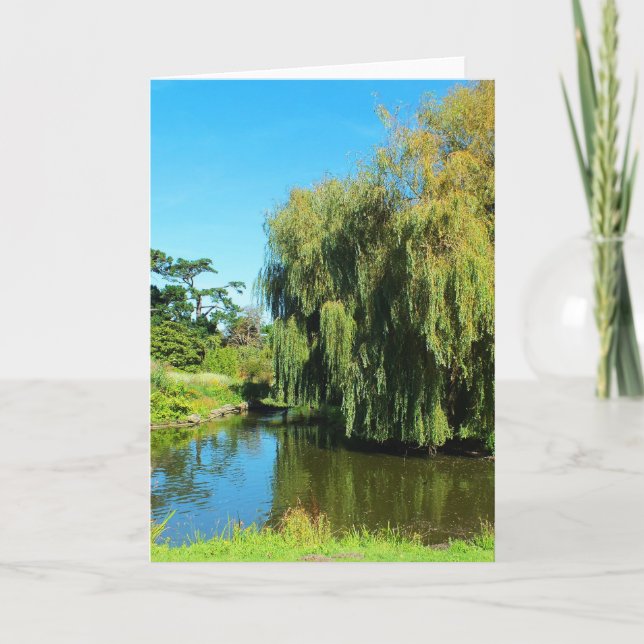 Cartes Pour Fêtes Annuelles Saule et lac pleurants (Devant)